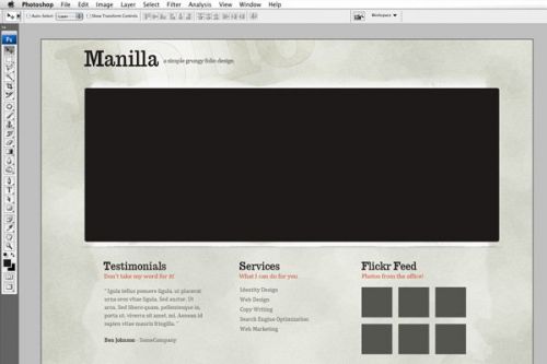 اموزش طراحی سایت از بافت کاغذی در فتوشاپ